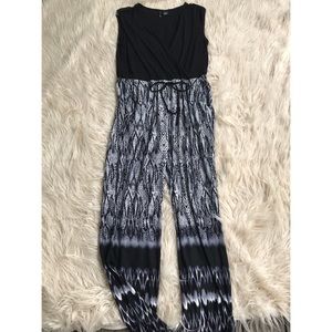 New Directions Snakeskin Jumpsuit Large